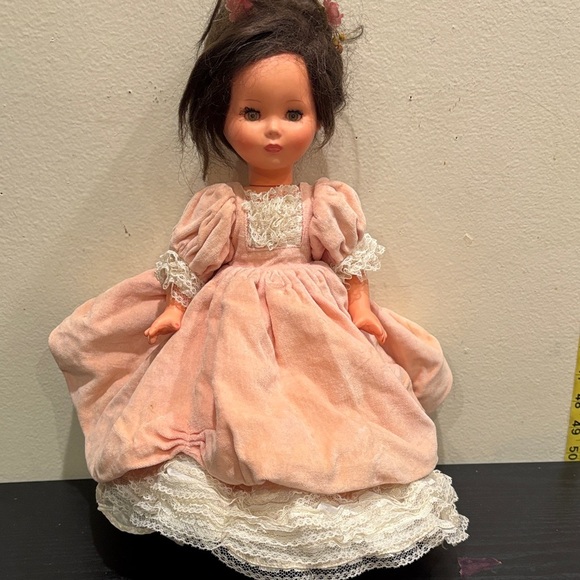 Vintage Furga Doll 1960s Charming Pink Doll with Lace Dress from Alta Moda - Picture 1 of 10